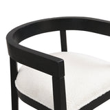 Modern Rubberwood Counter Stool Set with Upholstered Seats