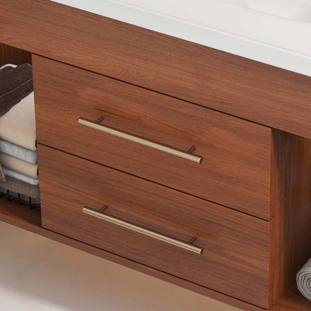 35.4" Mid-century Modern Single Bathroom Vanity