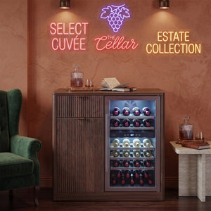 K&K 39.4" Coffee Bar Cabinet with Fridge Space