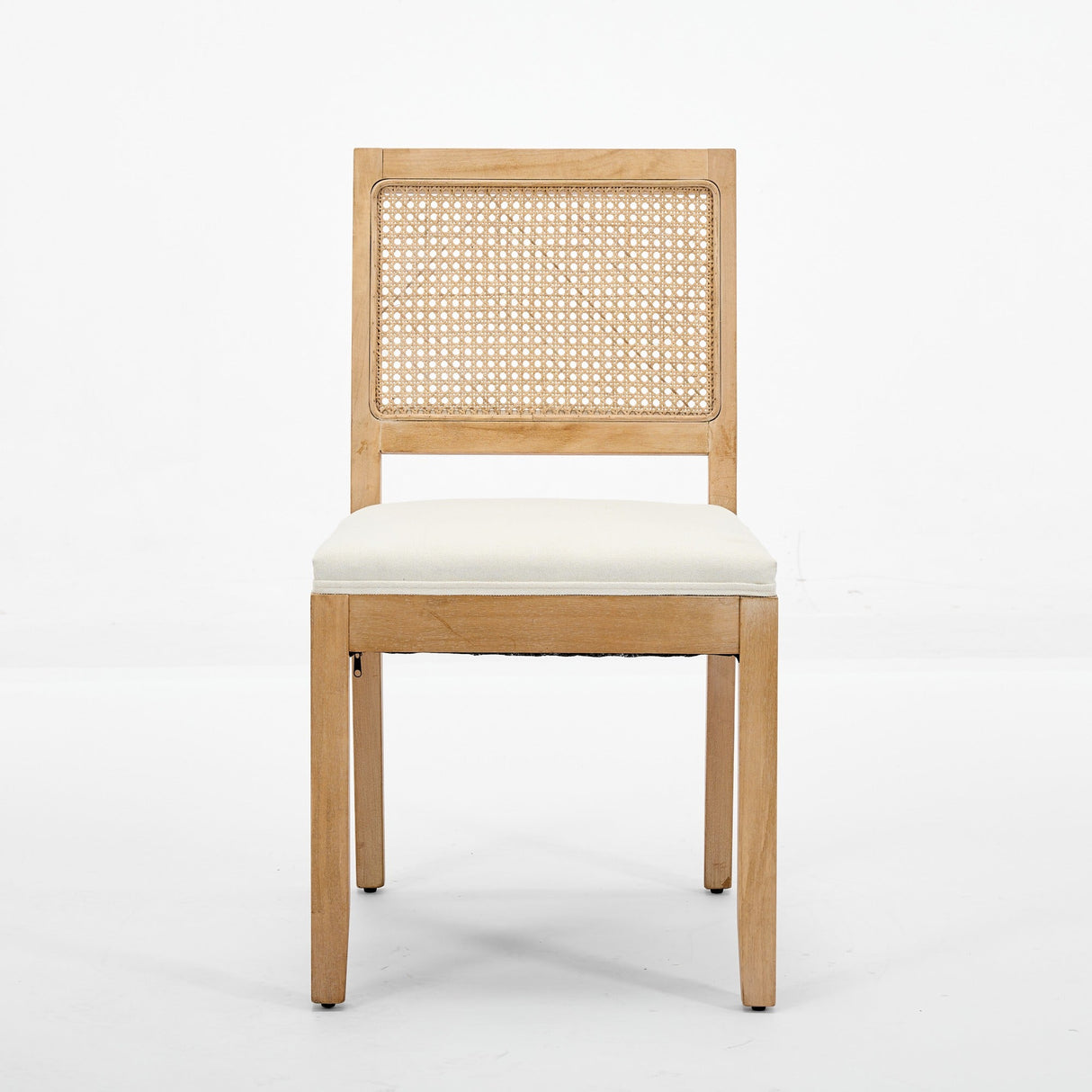 Farmhouse Rattan Dining Chairs Set of 2
