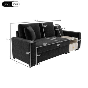 Modular Sofa Couch With Storage Armrest and Center Console
