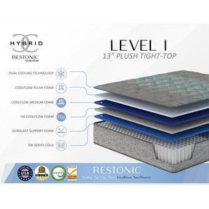 Comfort Care - 13" Hybrid Mattress, Plush Comfort