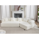 Modular sofa, modern minimalist style sofa, anti-wrinkle fabric, creamy-white