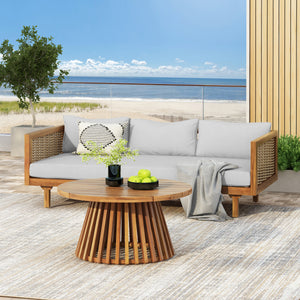 Wicker Patio Furniture Set Outdoor Rattan Sectional Set