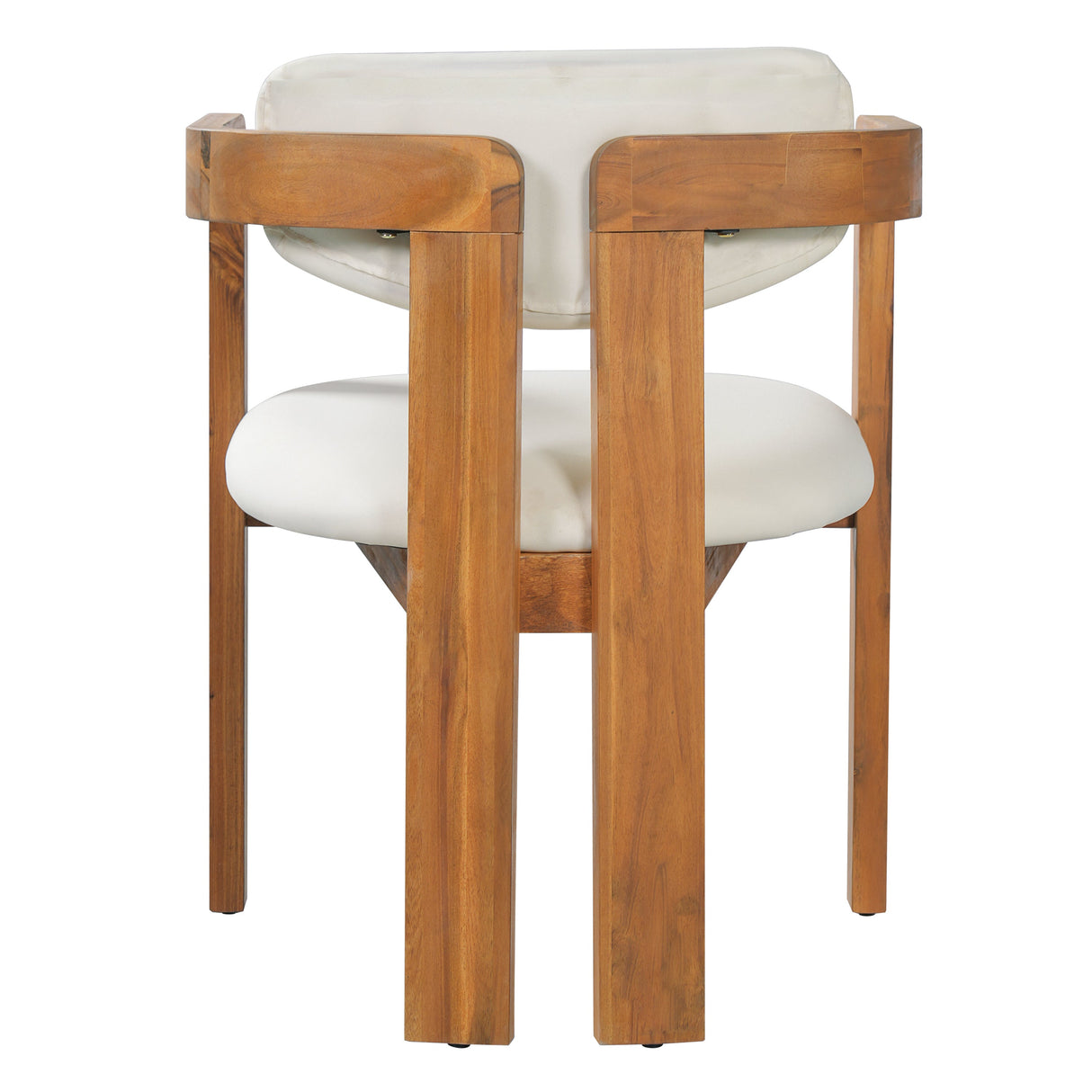 Set of 2 Outdoor Acacia Wood Dining Chairs with Cushions