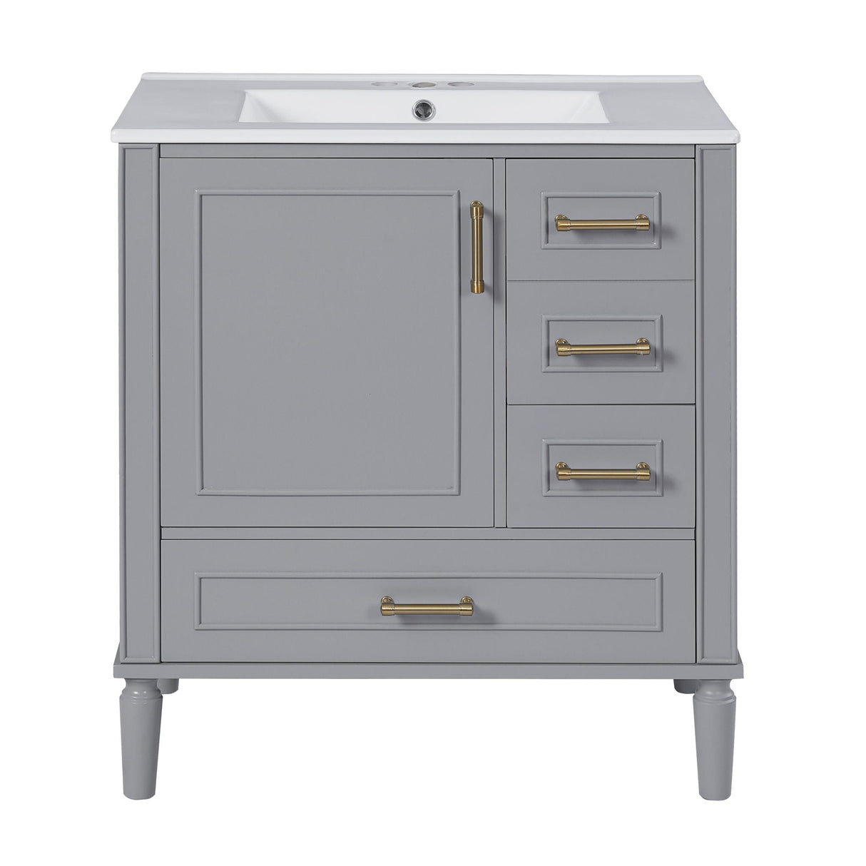 Traditional Bathroom Vanity Set With Soft Close Doors