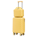 14'/20' 2-Piece ABS Spinner Wheel Luggage Set with Combination Lock