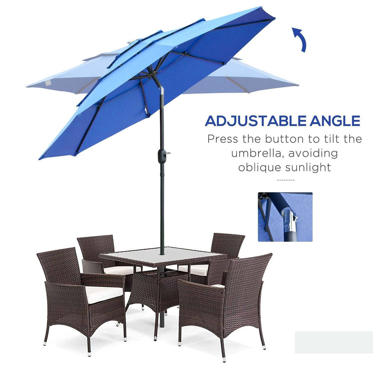 The Effortless Crank-Open 9' Patio Umbrella
