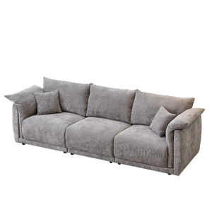 98.5' 3-Seater Sofa in Contemporary Grey