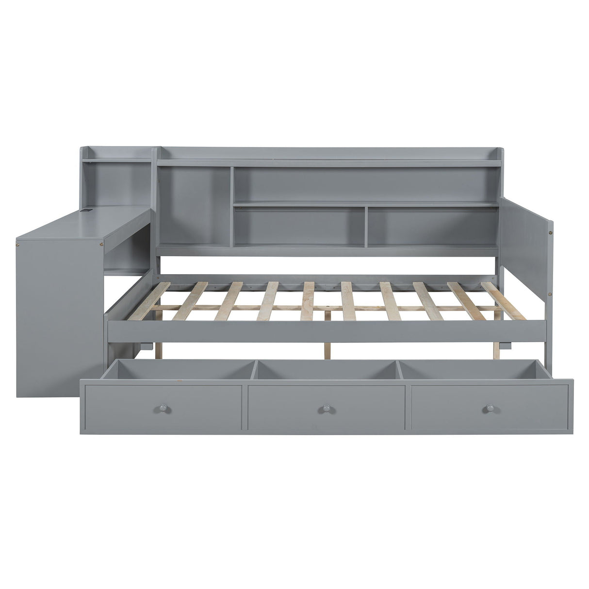 Daybed With 3 Drawers USB Ports And Desk