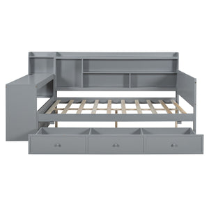 Daybed With 3 Drawers USB Ports And Desk