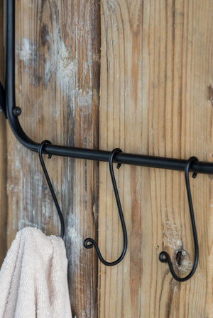 Laundry Rack With Accordion Design - Brown / Black - Black Brown