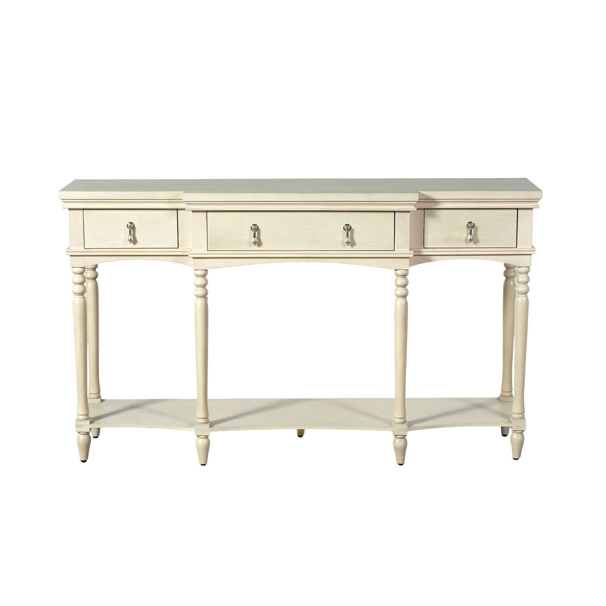 Retro Console Table With 3 Soft Close Drawers