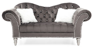 Elegant Round Arm Loveseat