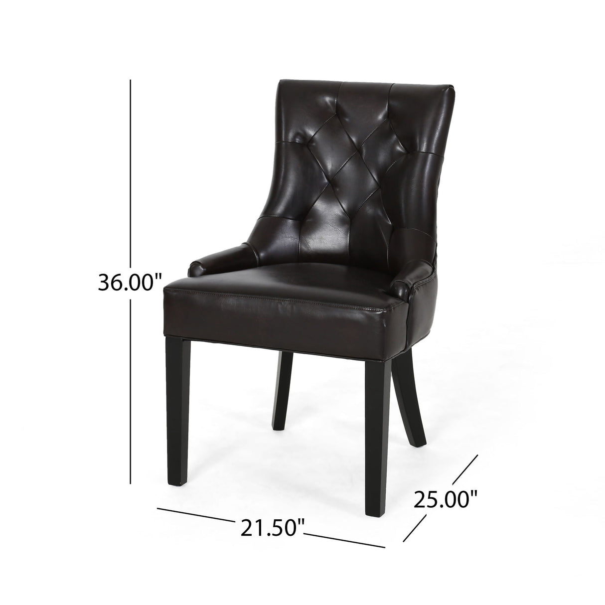 Contemporary Cheney Dining Chair Set with Tufted Design