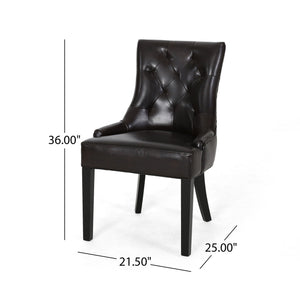 Contemporary Cheney Dining Chair Set with Tufted Design