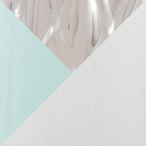 Penelope 22' Contemporary Ceramic Table Lamp with Tiffany Blue & Silver Body