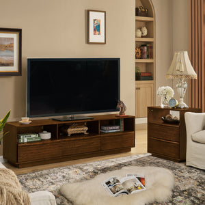 63' Mid-Century Modern TV Stand for TVs up to 75' Walnut