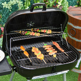 Outsunny 21' Portable Charcoal Grill with Wheels and Bottom Shelf