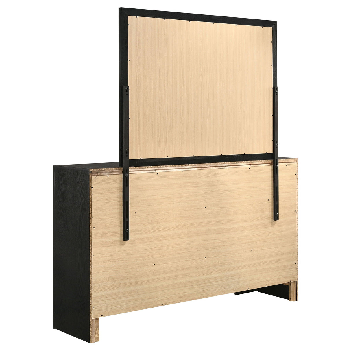 Annie - 7 Drawer Dresser With Mirror - Black