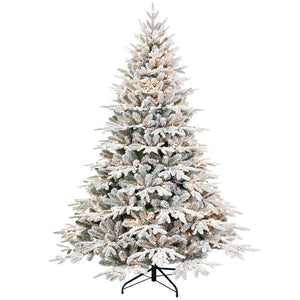 4ft Pre-Lit Flocked Artificial Christmas Tree