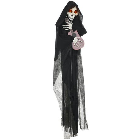 4.3' Animated Grim Reaper Guitarist with Motion and Sound Activation