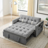 Modern-55.5'-Pull-Out-Sleep-Sofa-Bed-2-Seater-Loveseats-Sofa-Couch-Sofas-&-Sectionals