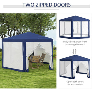 Outsunny 13' x 11' Outdoor Party Tent with Protective Mesh Sidewalls