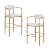 Upholstered Barstools With Back For Kitchen (Set of 2)