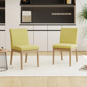 Contemporary Fabric Comfort Dining Chairs (Set of 2)