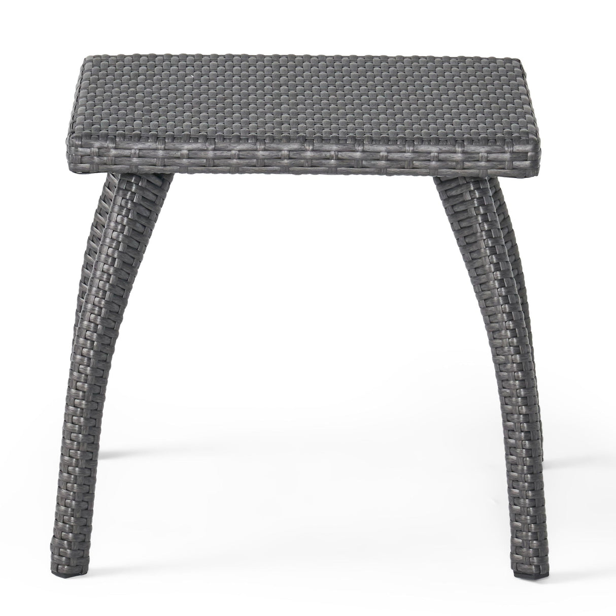 Luminant Outdoor Side Table with Iron Frame - Gray