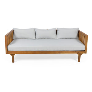 Claremont 3 Seater Daybed Teak Acacia Wood Water Resistant Cushions