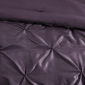 7 Piece Tufted Comforter Set Plum California King