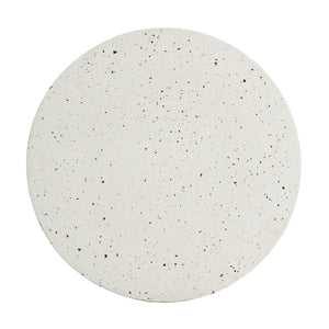 Outdoor 24' H MGO Terrazzo Side Table, White