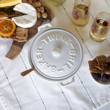 Ceramic brie baker & acacia wood spreader set by twine®
