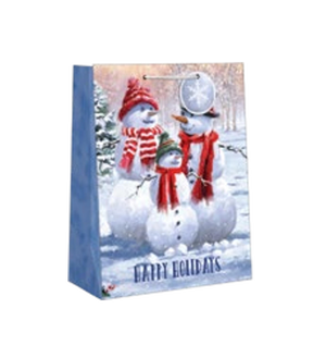 Traditional Small Gift Bag - Snow Family