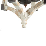 4 Light Chandelier with Adjustable Chain in Cream Finish