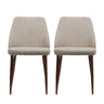 Modern Dining Chair With Iron Legs And Wood Finish