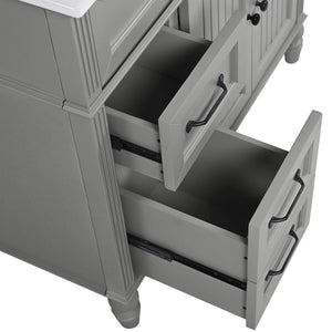 Bathroom Vanity With Sink, Freestanding Cabinet & Drawers