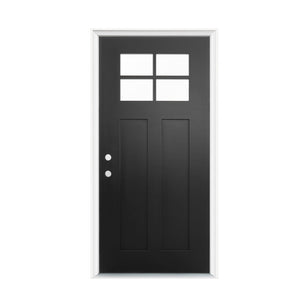 36"x80" Fiberglass Front Door with Contemporary Design