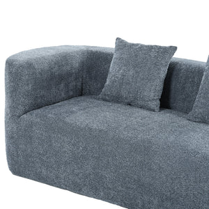 U_Style 132" Modern Sectional Sofa with Curved Design