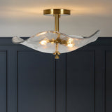 16.5' Glass Semi Flush Mount Ceiling Light Fixture