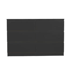 6 Drawer Dresser With Spacious Countertop And Concealed Handles