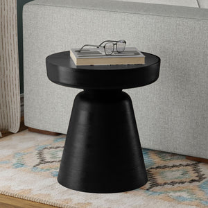 Handcrafted Mango Wood Accent Table with Sculptural Design - Multiple Colors