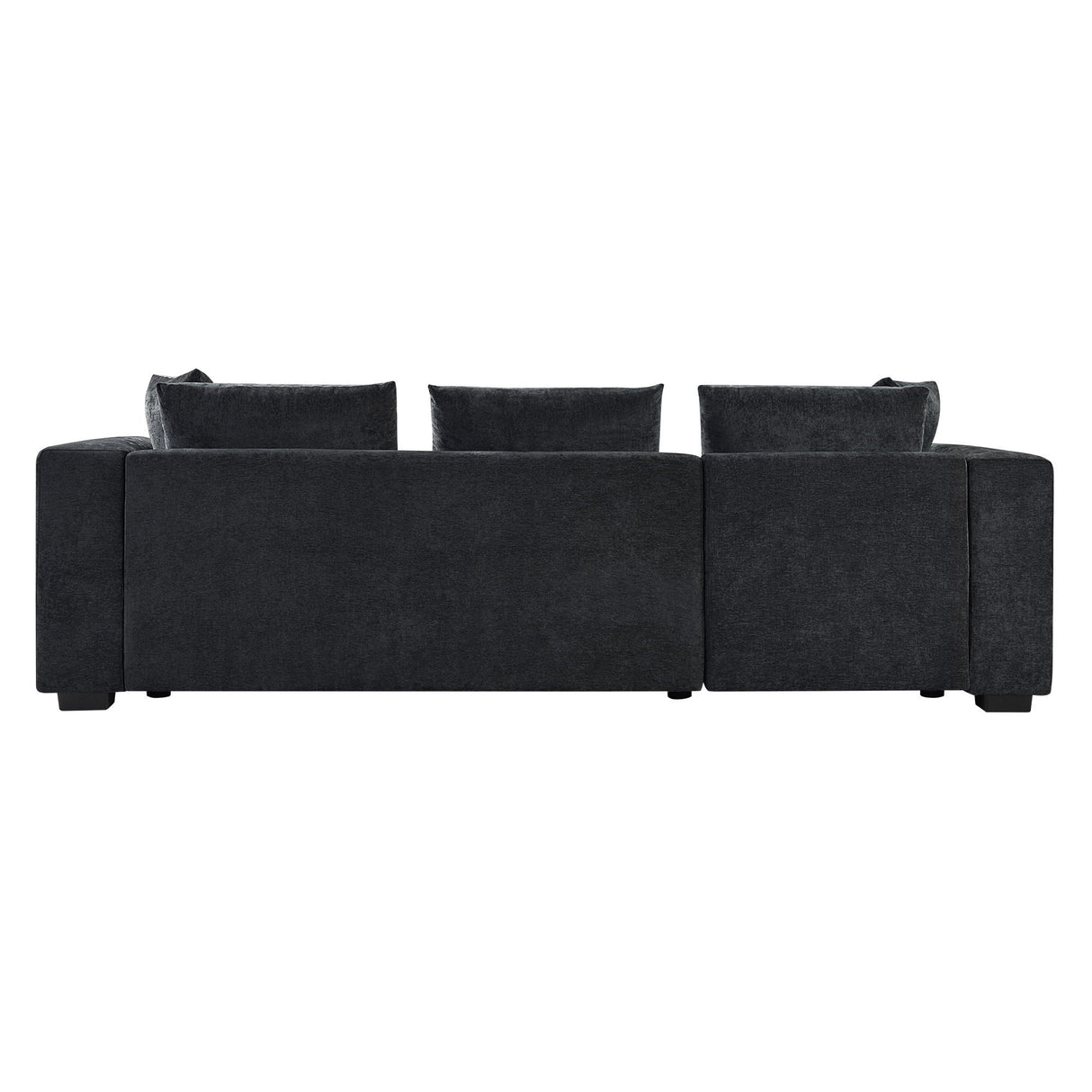 Modern L Shaped Sectional Sofa With Upholstery And Wooden Storage