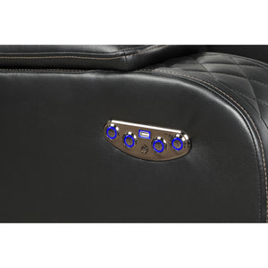 Benz - Power Reclining Loveseat & LED Lighting And Built In USB