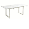 Square Extendable Dining Table With Metal Leg, Modern Space Saving Kitchen Table For Living Room