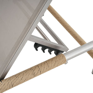 Hargrove - Outdoor Patio Aluminum Chaise Lounge (Set of 2) - Natural / Silver