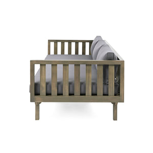 Claremont 3 Seater Daybed Teak Acacia Wood Water Resistant Cushions