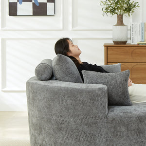 55'' Chenille Foam Single Swivel Chair
